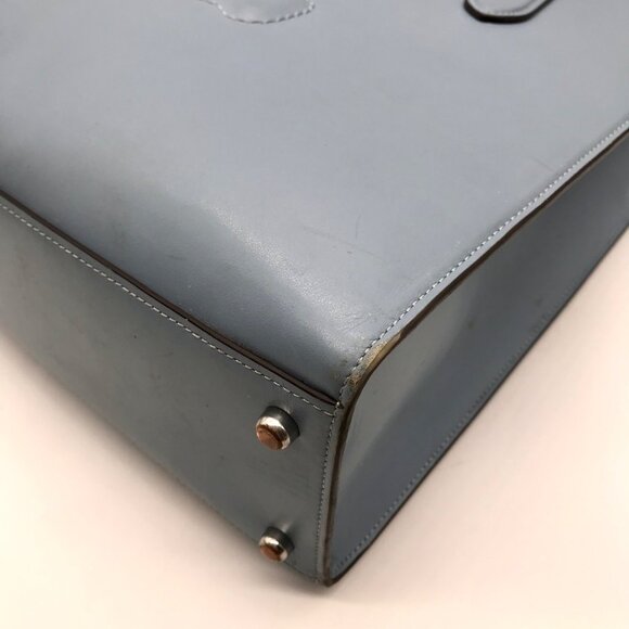 Coach Light Blue Leather Nina Tote Bag CR096 - Picture 6 of 11